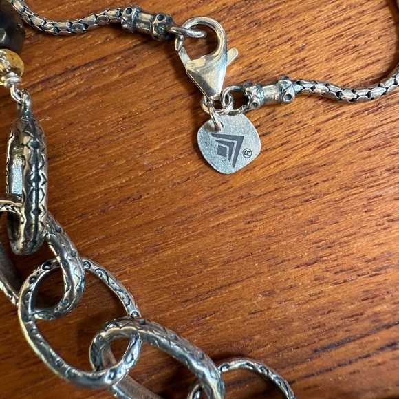 Beautiful Vintage Silpada 925 Sterling Silver Smoky Quartz & Citrine Necklace - Picture 9 of 13